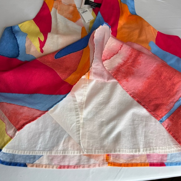 NEW NWT Banana Republic Brush Stroke Linen Blend Sleeveless Top Blouse LARGE - Picture 12 of 16